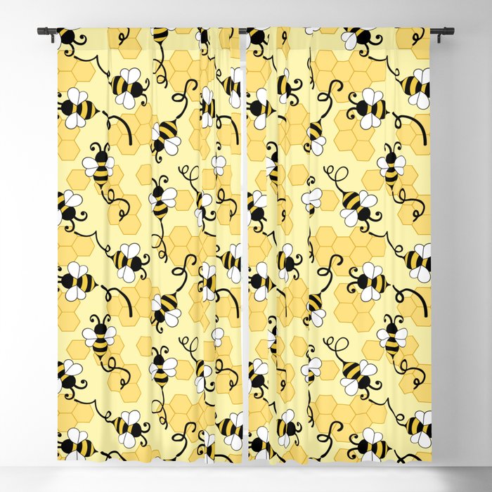 Cute little bees pattern Blackout Curtain