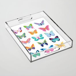 Colorful Butterflies  Acrylic Tray
