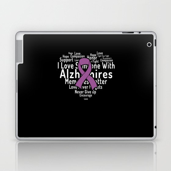 Word Cloud Alzheimer Alzheimer's Awareness Laptop & iPad Skin