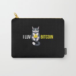 I Luv Bitcoin Cat Cryptocurrency Btc Cat Carry-All Pouch