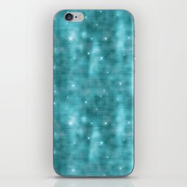 Glam Turquoise Diamond Shimmer Glitter iPhone Skin