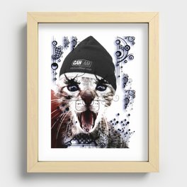 CRAZY CAT Recessed Framed Print