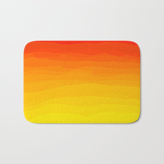 Red to Yellow Sunset Bath Mat