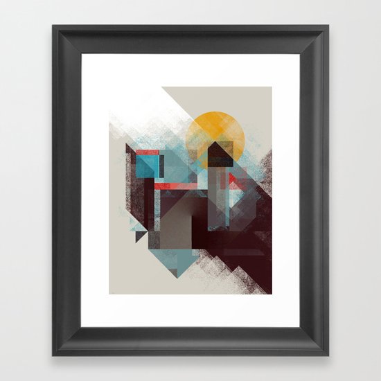 Over mountains Framed Art Print