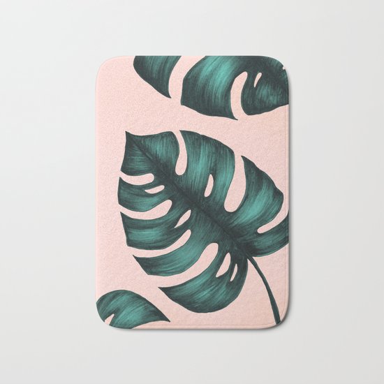 Philodendron Monstera Bath Mat
