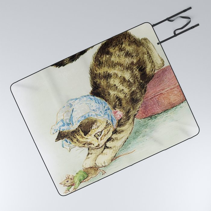 “Miss Moppet Chases a Mouse” by Beatrix Potter Picnic Blanket