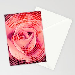 Pink cyber rose Stationery Card