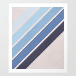 Blue Color Drift Art Print