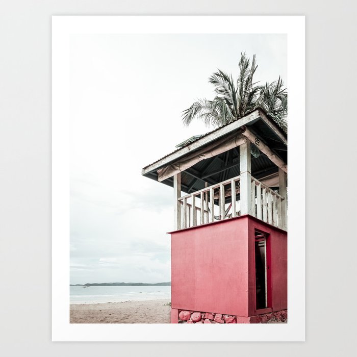 Tropical Beach Tower Philippines Pastel Tone Art Print