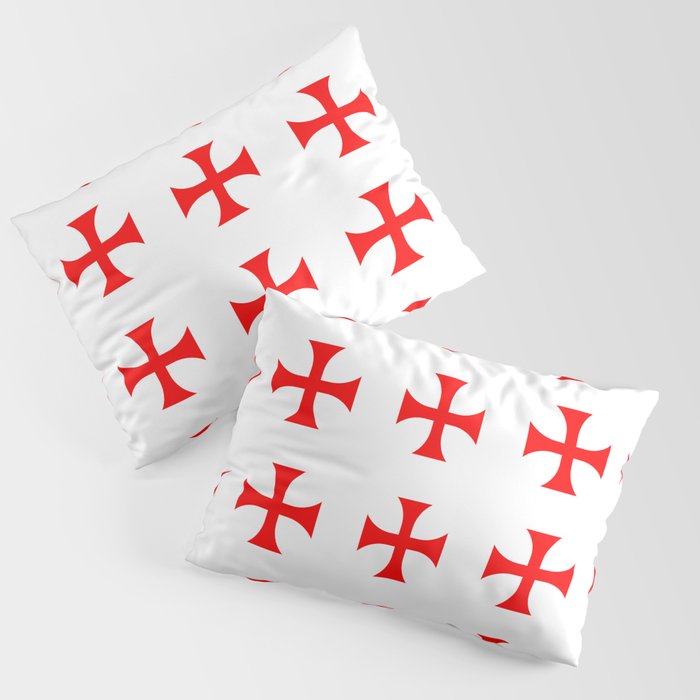 Cross pattée- crusades, templar,patty,templier Pillow Sham