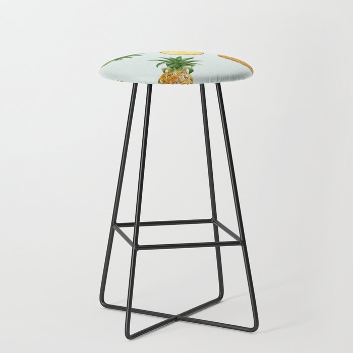 Trendy Summer Pattern with Pineapples Bar Stool