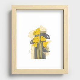 Yellow Ginkgo Biloba Leaves Recessed Framed Print