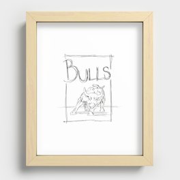 Bulls Recessed Framed Print
