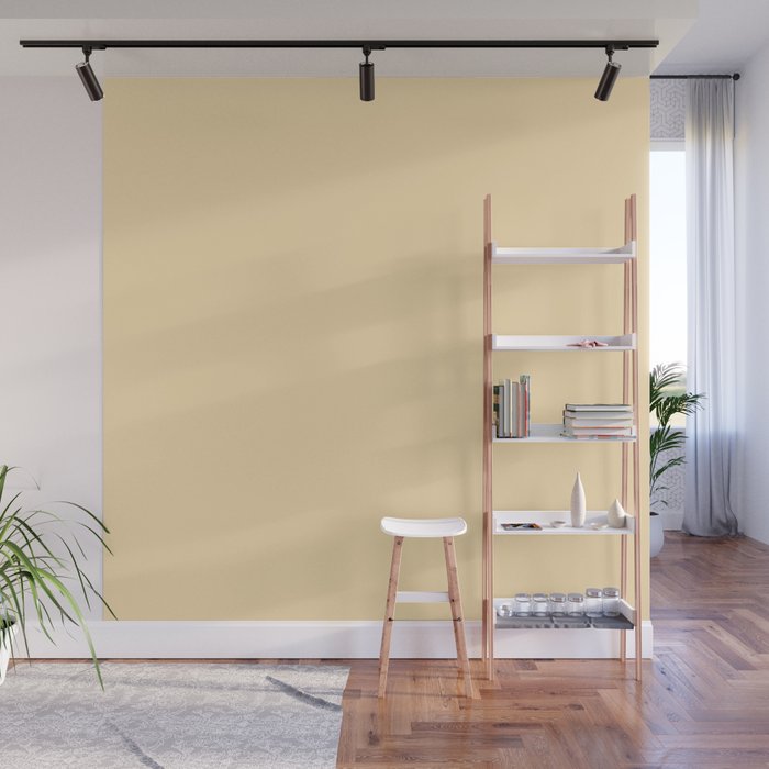 Pale Peach Solid Color Wall Mural By Podartist