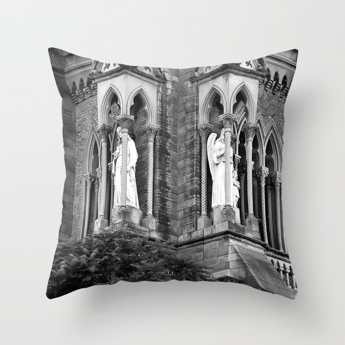 Argentina Photography - Argentine Cathedral In Black And White Throw Pillow