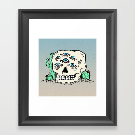 DIE IN THE DESERT Framed Art Print