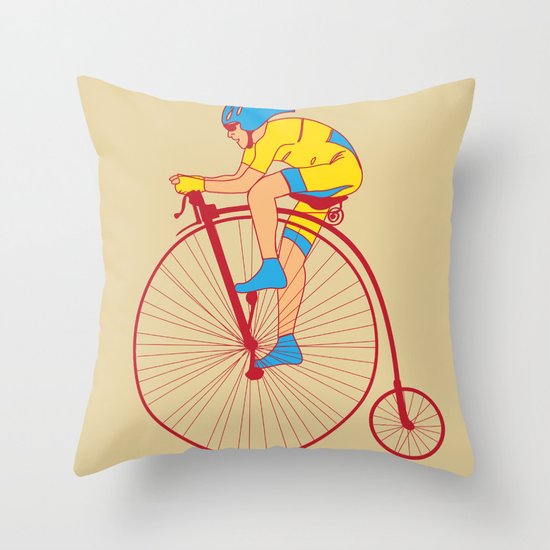 Pennyfarthing Throw Pillow