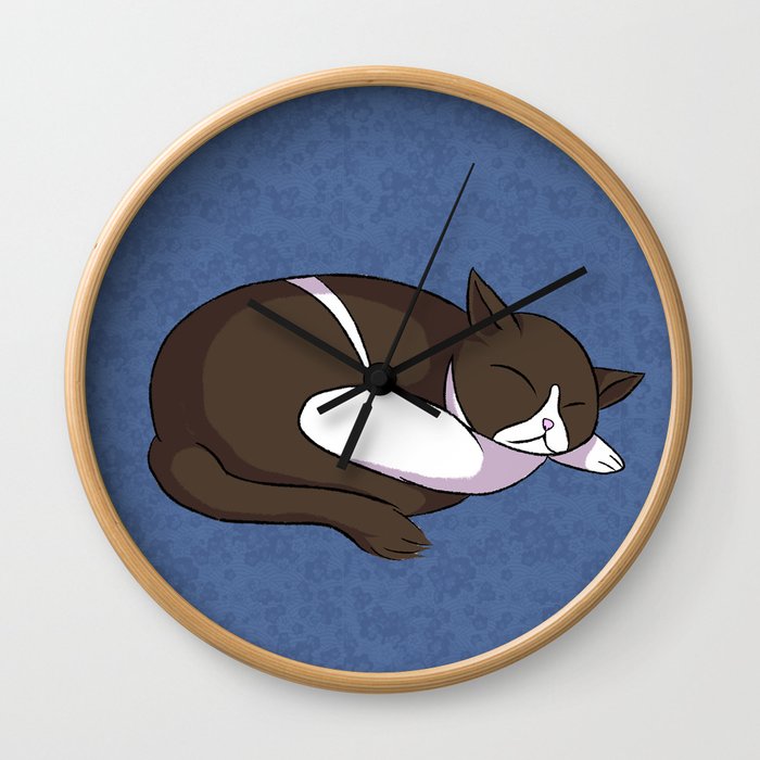 Sleeping cat 2 Wall Clock