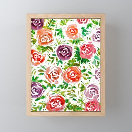 Floral Pattern Framed Mini Art Print