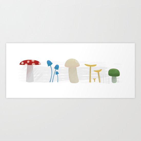 Mushrooms Art Print