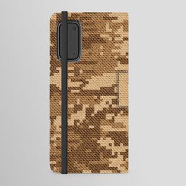 Personalized  H Letter on Brown Military Camouflage Army Commando Design, Veterans Day Gift / Valentine Gift / Military Anniversary Gift / Army Commando Birthday Gift  Android Wallet Case