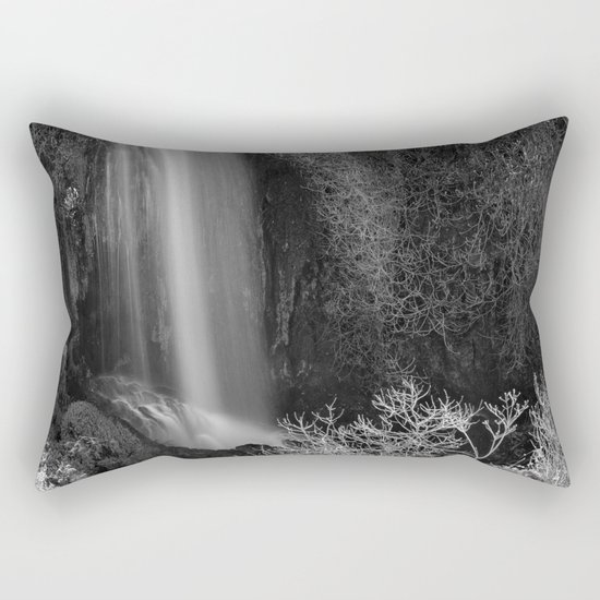 "Magic Waterfall" BW Rectangular Pillow