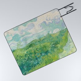 Green Wheat Fields, Auvers, 1890, Vincent van Gogh Picnic Blanket