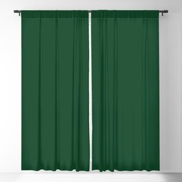 Christmas Blue Spruce Tree Green Solid Color Blackout Curtain