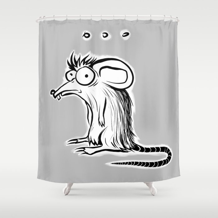 Tired funny rat Dumbo Shower Curtain