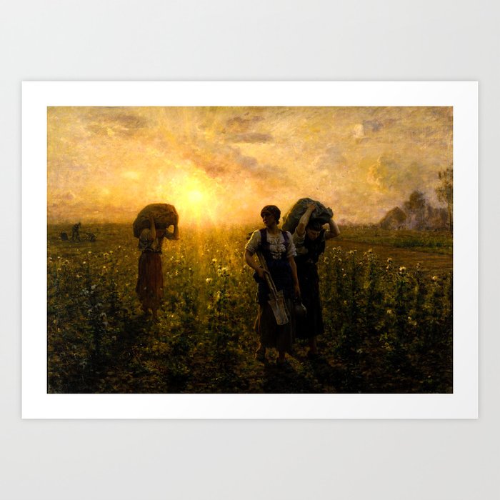 Fin du travail (The End of the Working Day) - Jules Breton Art Print