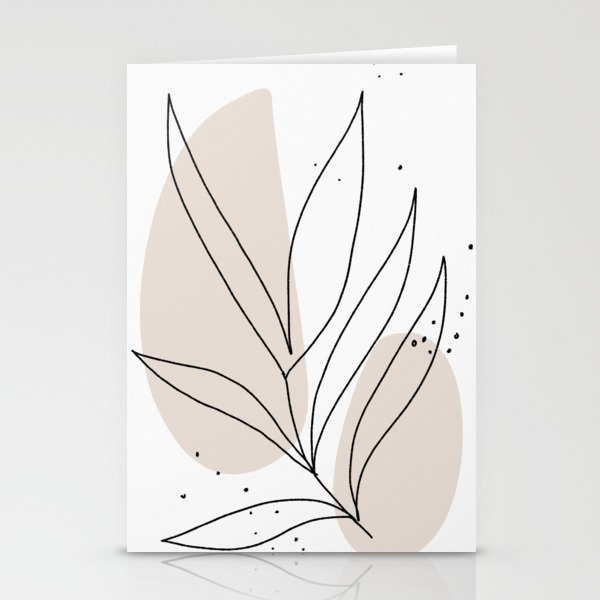 Secret Garden 3 - Modern, Minimal, Abstract Floral Art Stationery Cards
