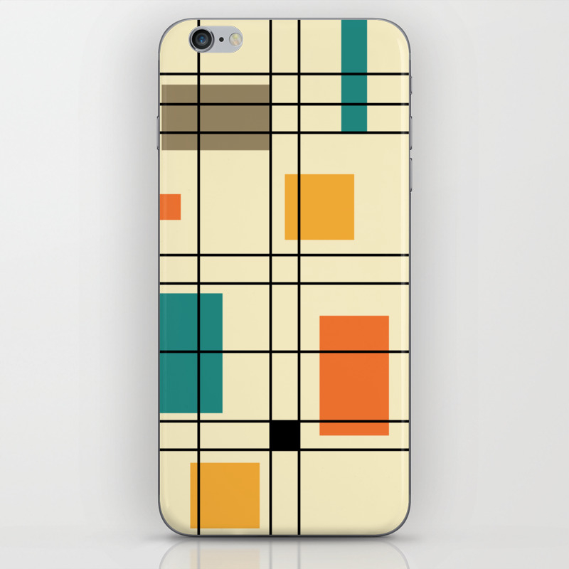 1950 S Abstract Art Iphone Skin By Zennykenny Society6