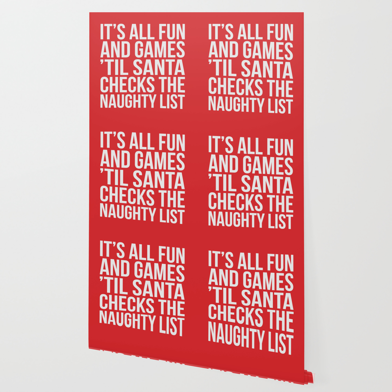 All Fun And Games Til Santa Checks The Naughty List Funny Christmas Quote Wallpaper By Beckymccreary Society6
