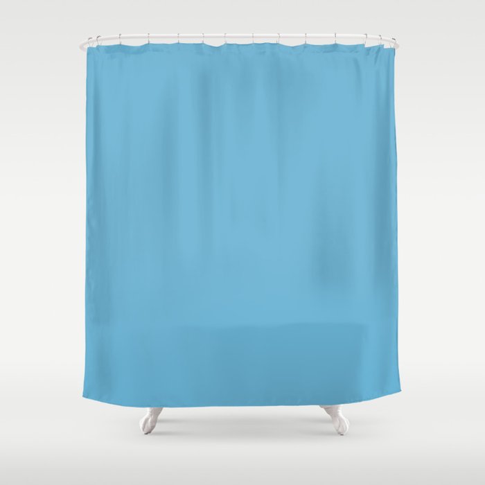 Cloudy Sky Blue Shower Curtain