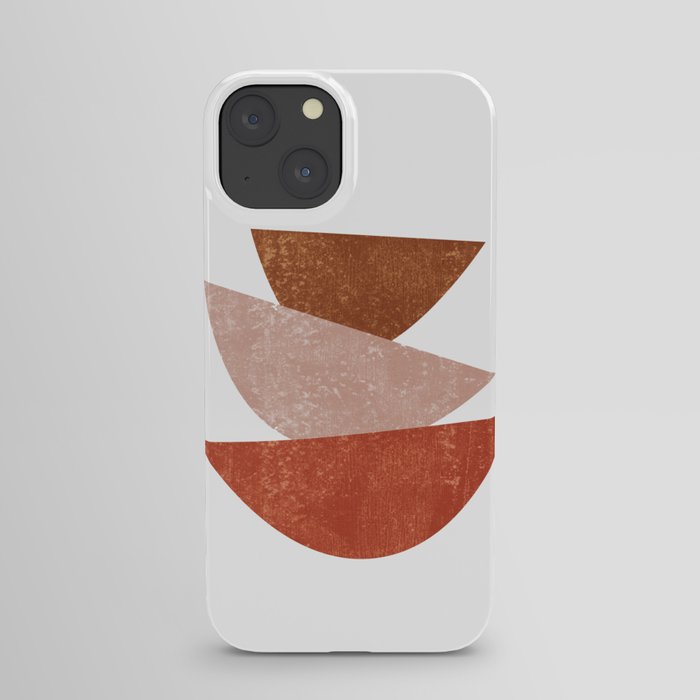 Abstract Bowls 1 - Terracotta Abstract - Modern, Minimal, Contemporary Print - Brown, Beige iPhone Case