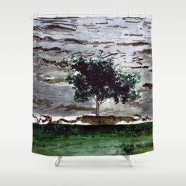 Lone Tree on the Bay Shower Curtain