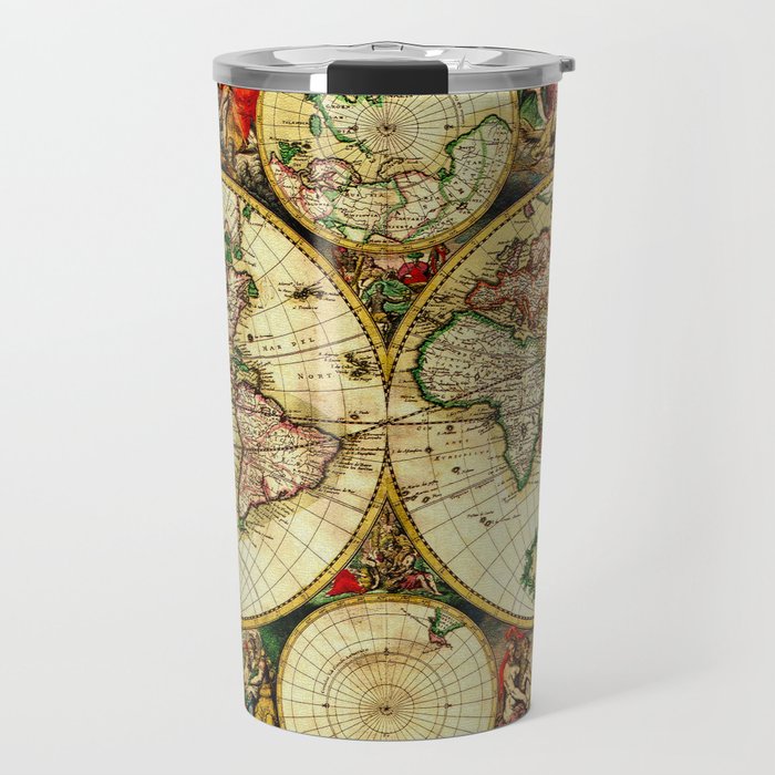Ancient World Map 1689 Travel Mug