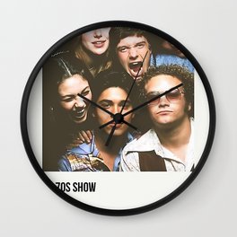 that 70s show poster  Wall Clock | Acrylic, Watercolor, Graphite, 70S, Jackie, Kelso, Eric, Retro, Digital, Typography 