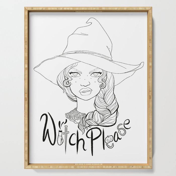 Witch Please (in black) Serving Tray