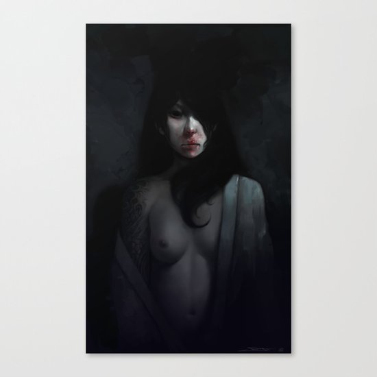 Portrait of Ikuko's Ghost Canvas Print