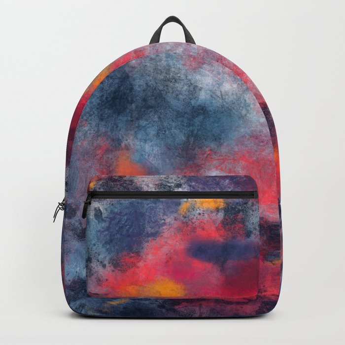 Abstract Texture Digital Painting Backpack By Elizabethschulz