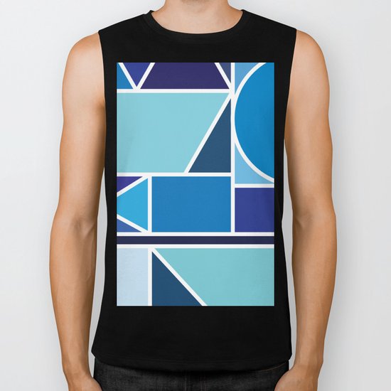 Kaku Blue Biker Tank