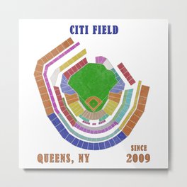 Citi Field Baseball Stadium, Queens, NY Metal Print | Baseballstadium, Newyork, Baseball, Mets, Sportsgifts, Graphicdesign, Probaseball, Giftidea, Dad, Giftsforguys 