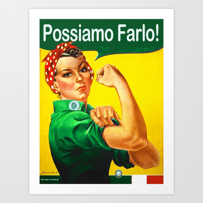 Italian Rosie The Riveter Italian American Italian Gifts Italy Art