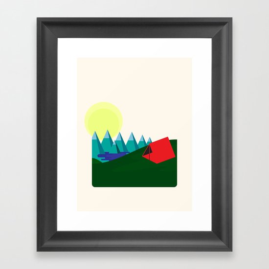 Camping is fun! Framed Art Print