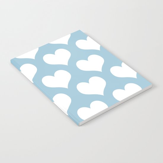 Hearts Aquamarine Notebook