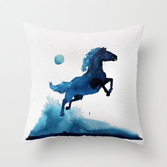 Equus ferus caballus Throw Pillow