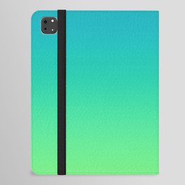Aqua Blue to Lime Green Gradient iPad Folio Case