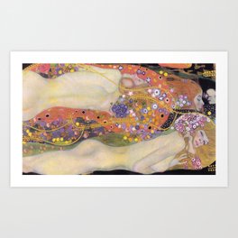 Gustav Klimt Water Serpents II famous painting Art Print
