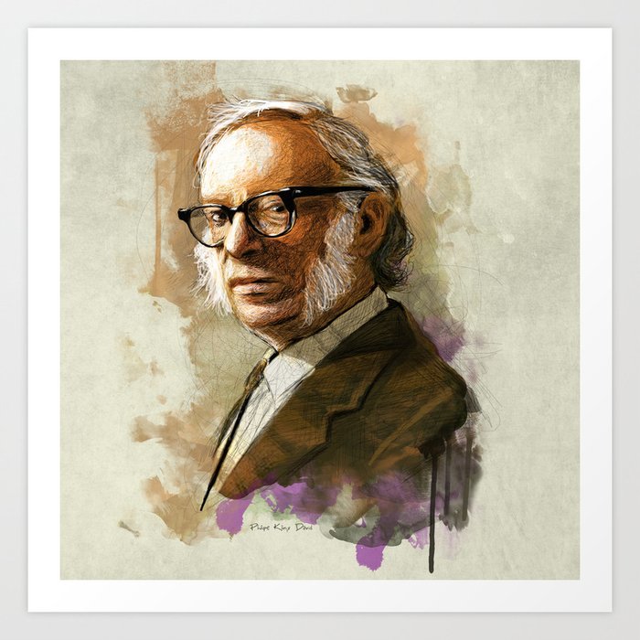 Isaac Asimov Portrait Art Print By Philipekling Society6